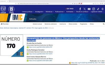 Nueva publicación ENACIF: Desaparición de personas en México. Una perspectiva desde las sentencias judiciales